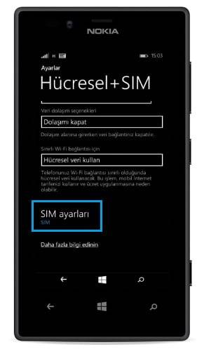 Nokia Lumia 720 3G internet ayarları