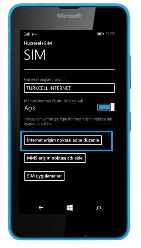 Microsoft Lumia 640 4.5G internet ayarları nasıl yapılır