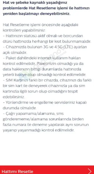 Bimcell ve Turk Telekom hat resetle 3