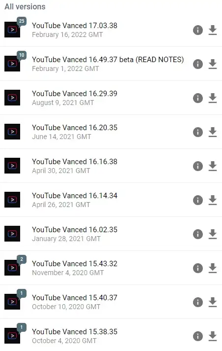 YouTube Vanced sunucu hatasi 3