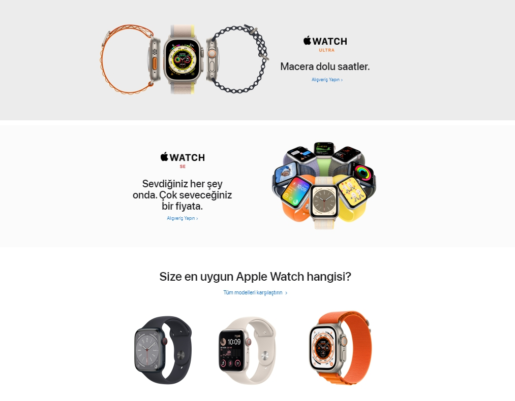 Apple Watch servis yok