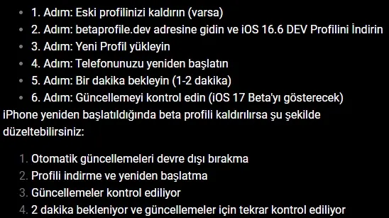 iOS 17 beta nasil yuklenir 1